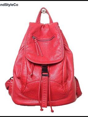 Women's Hobo Drawstring Backpack Soft Faux Leather Travel Daypack Satchel